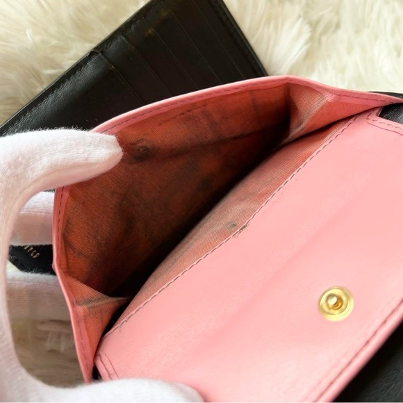 MIU MIU miu miu Bifold Wallet Wallet Genuine Leather Ladies authentic - Picture 10 of 11